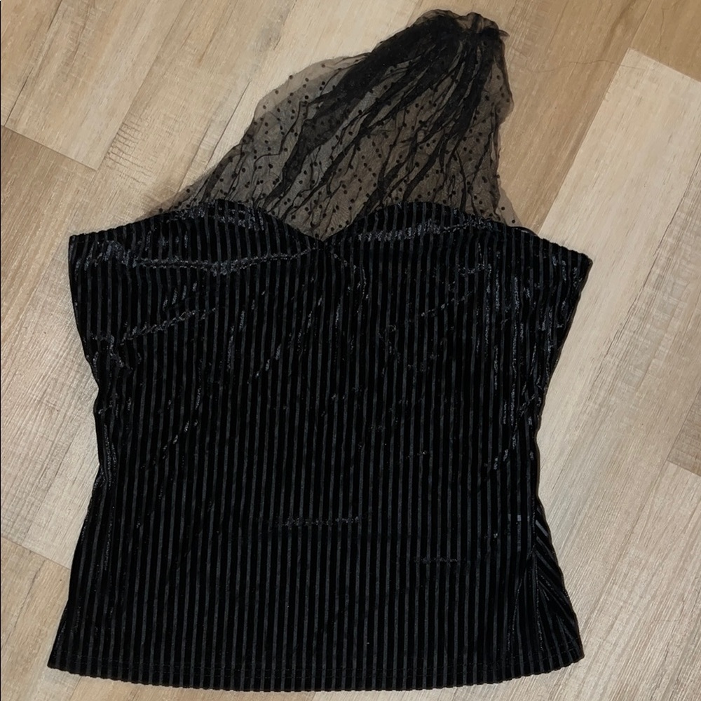 Elegant Black Velvet Women's Top